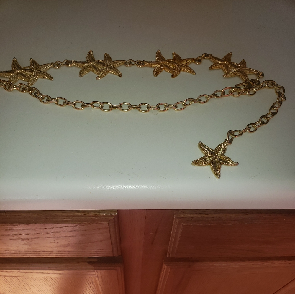 Sea Star gold metal belt